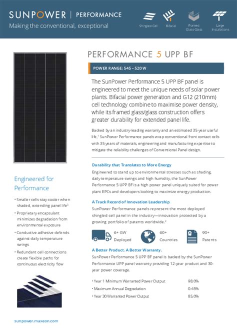 Sunpower Performance 5 Upp Price